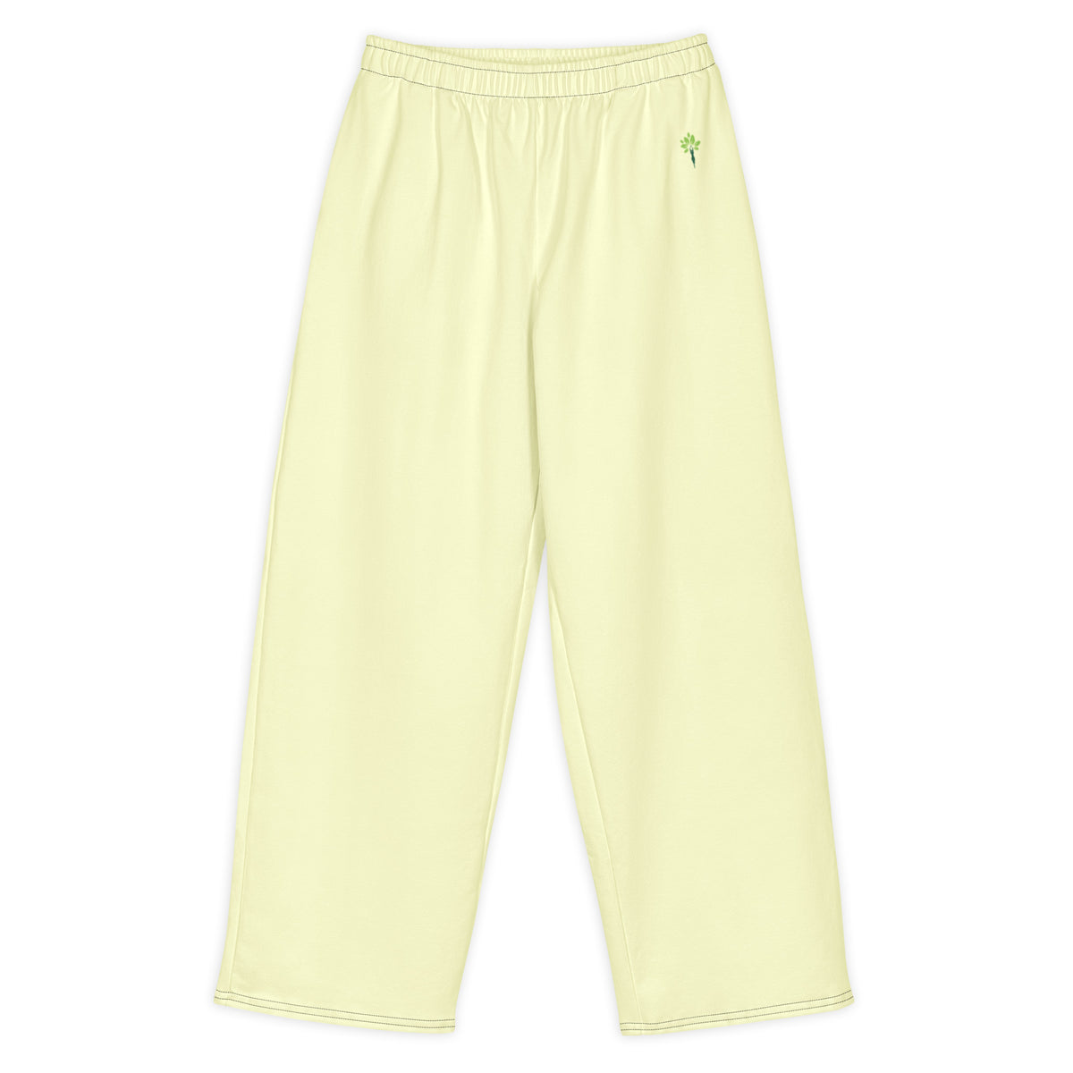 Wide cotton sweatpants in Pistachio