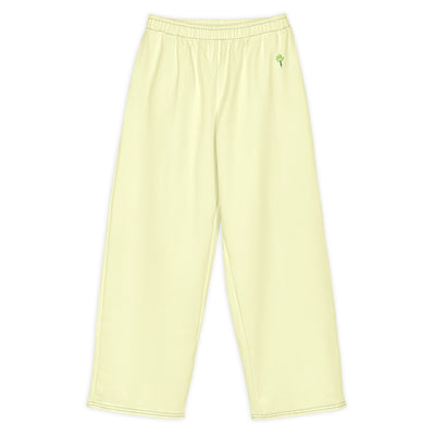 Wide Cotton Sweatpants – Pistachio