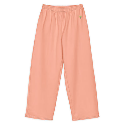 Wide Cotton Sweatpants – Salmon