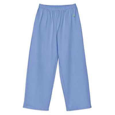 Wide Cotton Sweatpants – Hydrangea
