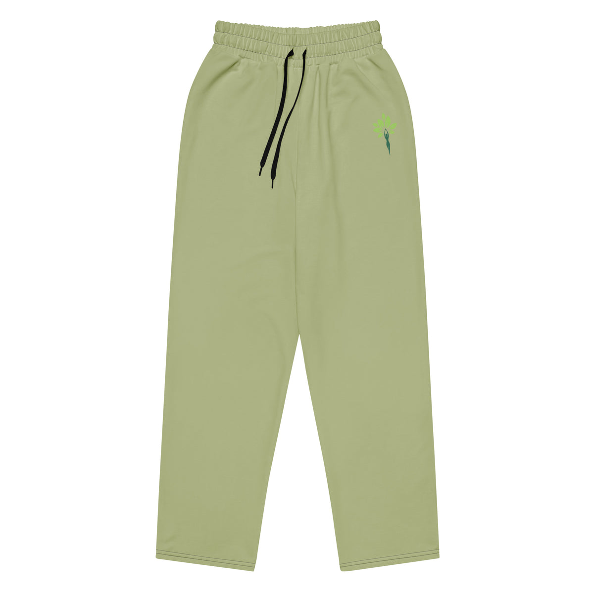 Wide-leg joggers in Oil Green