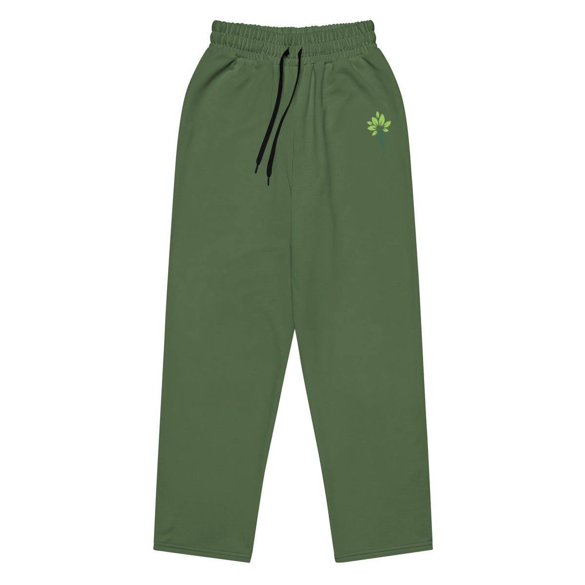 Wide-leg joggers in Green