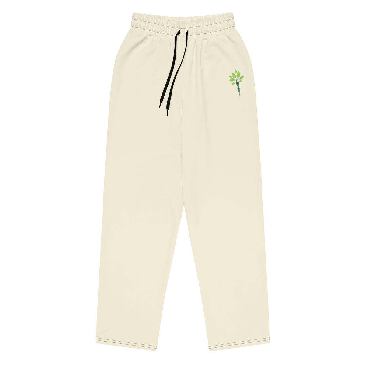 Wide-leg joggers in Cream