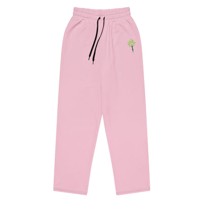 Wide-Leg Joggers – Baby Pink