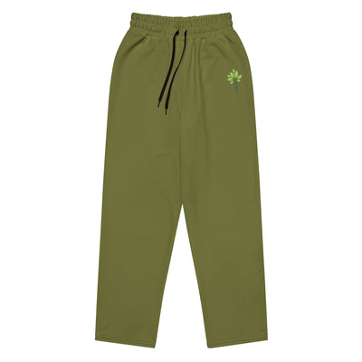Wide-Leg Joggers – Olive