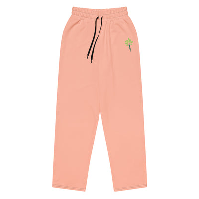 Wide-Leg Joggers – Salmon