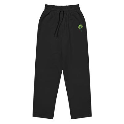 Wide-Leg Joggers – Black