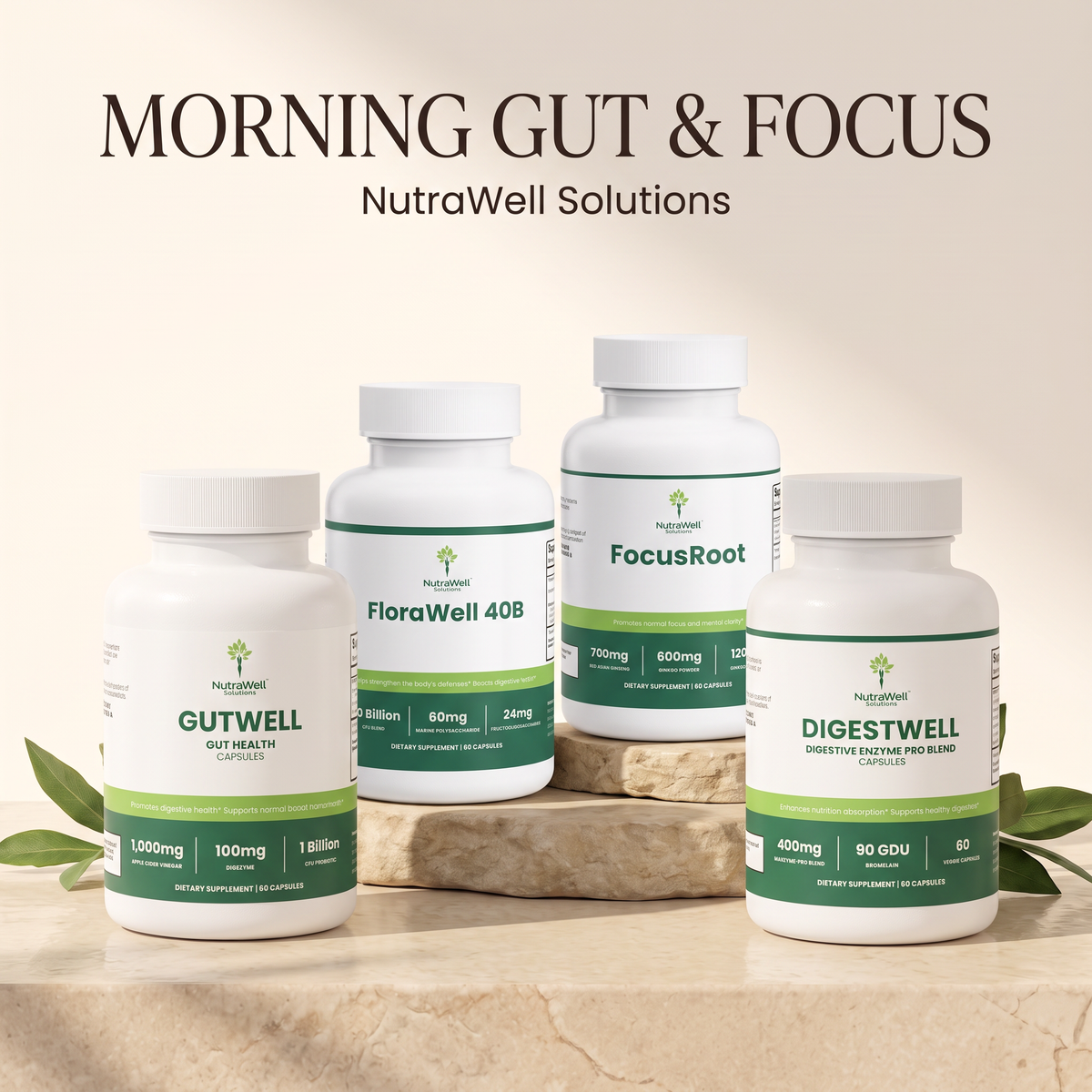 Morning Gut and Focus bundle, option B