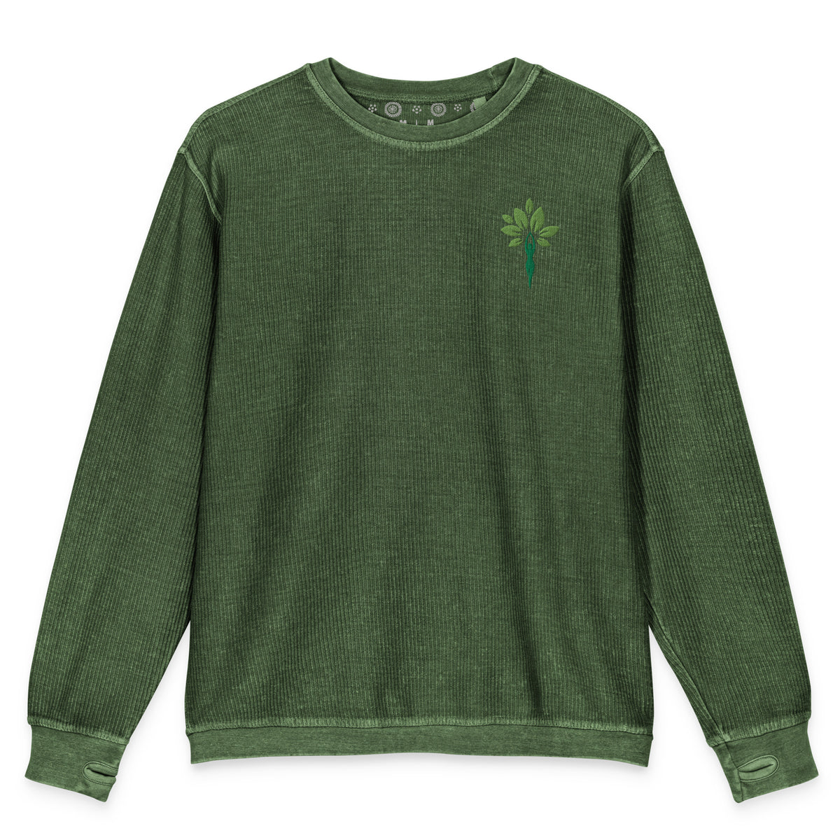 Comfy Cord sweatshirt, detail view